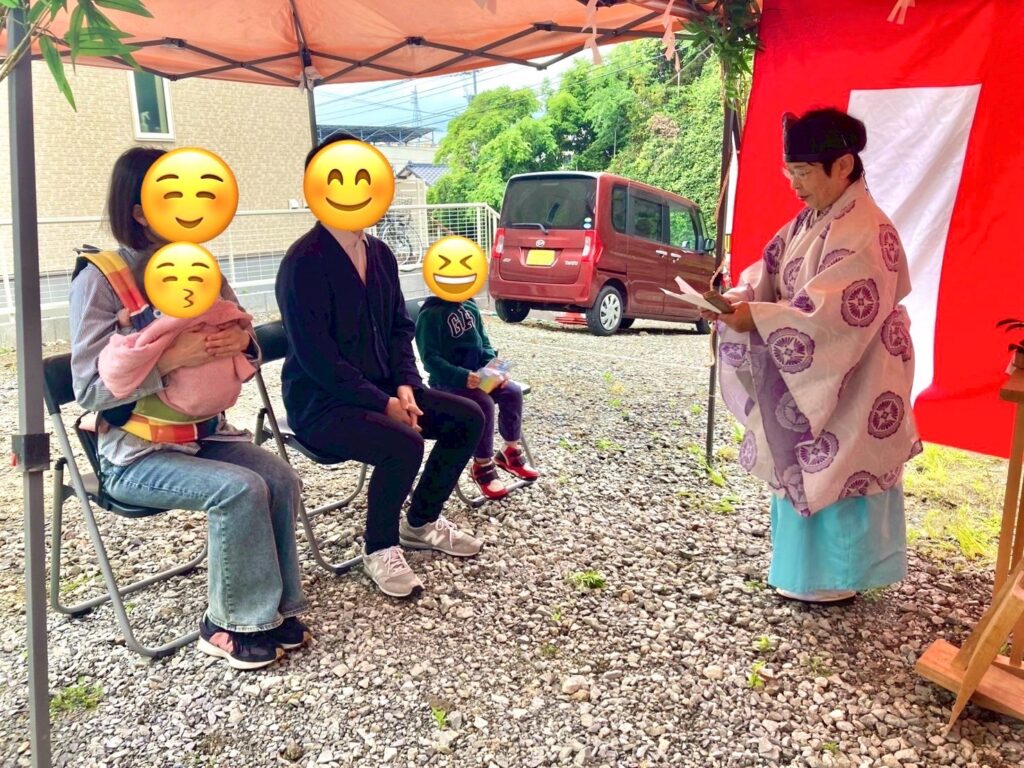 笑顔あふれる地鎮祭