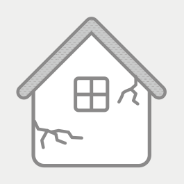 ひびの入った住宅のイラスト