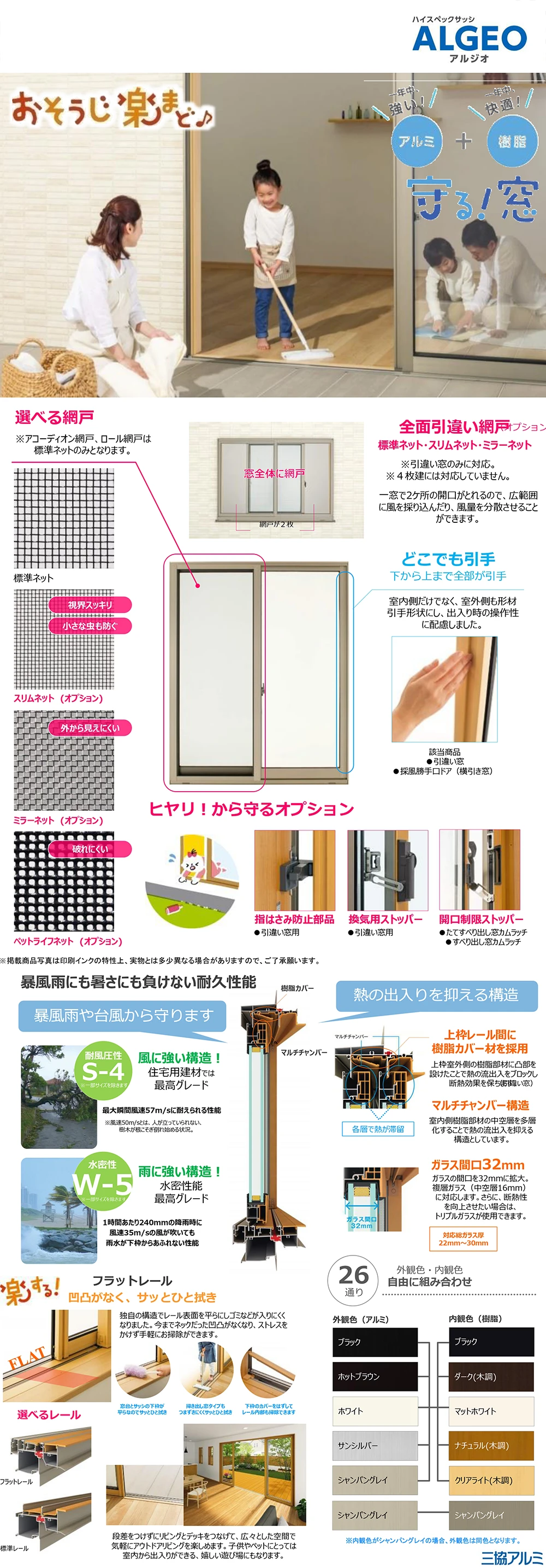 三協アルミ サッシ「おそうじ楽まど」